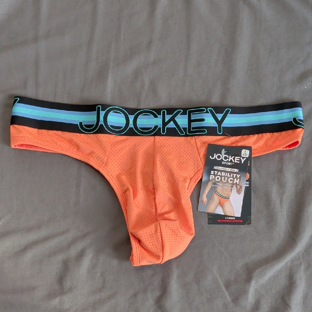 Jockey Sport® Stability Pouch Microfiber Thong - Size L (36"-38")